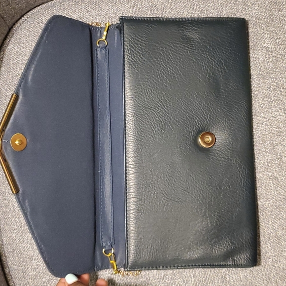 Navy Blue/Rose Gold Clutch - Picture 3 of 4